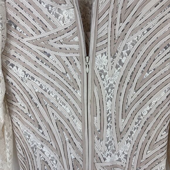 Alexandra Rosati Women's Size 10 Cream Lace Tank Top W/ Matching Dual Zip Jacket - Picture 5 of 16